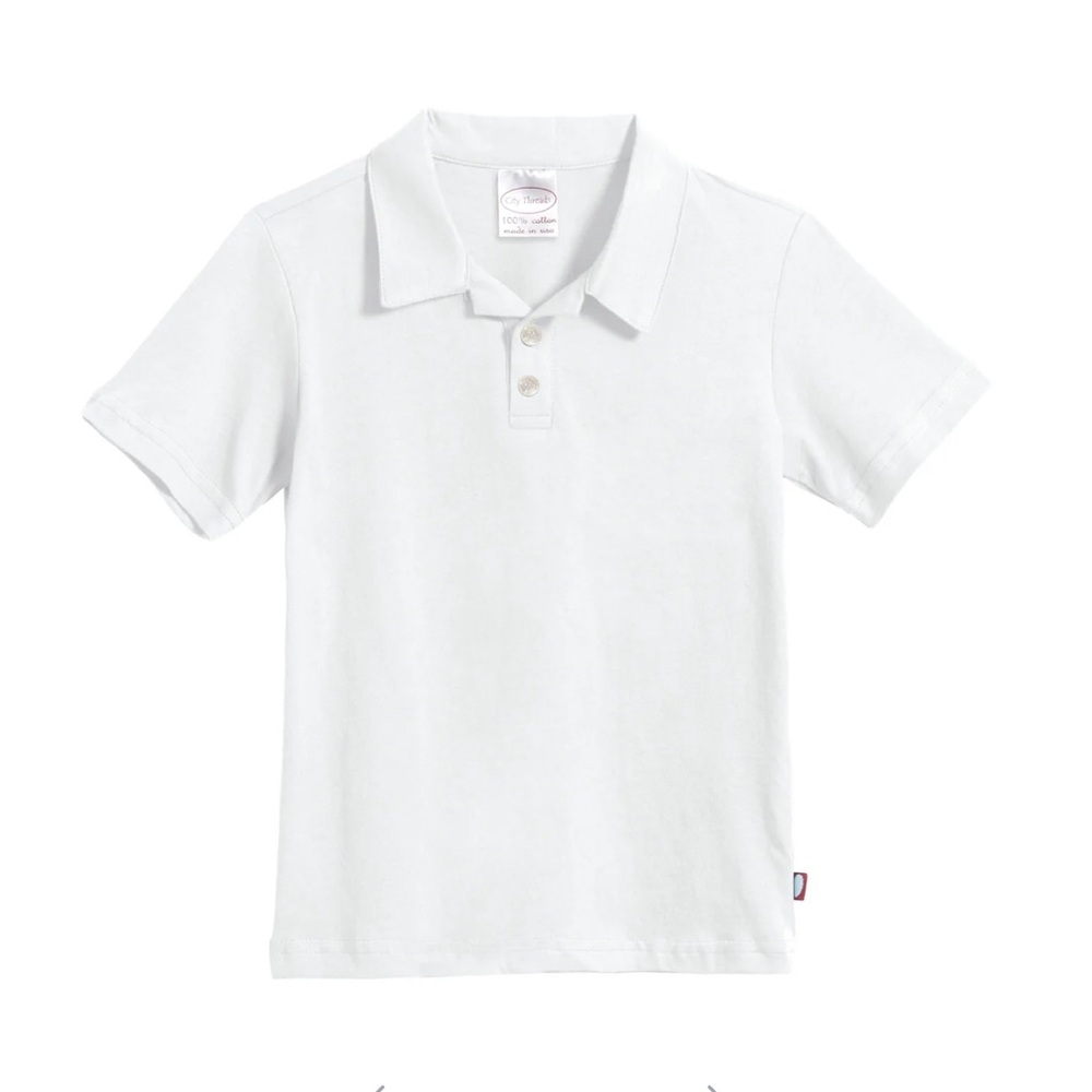 City Threads Boys White Polo Shirt